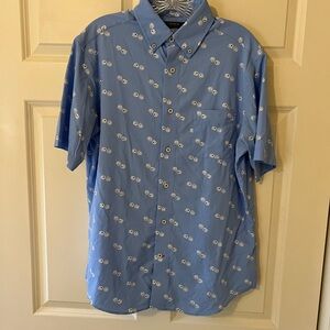 Daniel Cremieux Light Blue Dice Patterned Men's Shirt